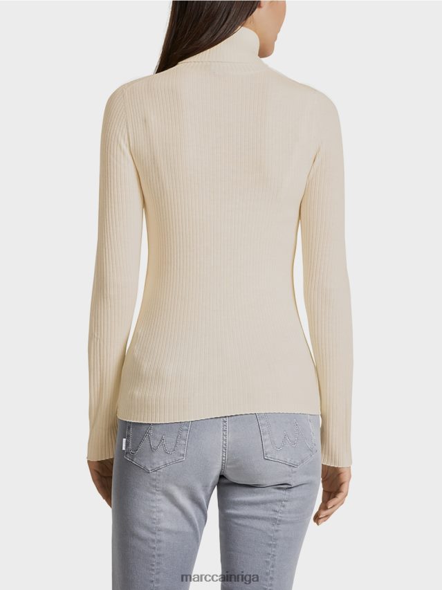 apģērbs smiltis VRBHXD1218 Marc Cain džemperis ar bruņurupuci ar kašmira krāsu