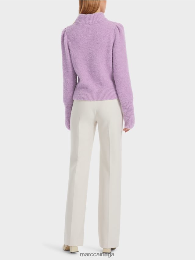 apģērbs spilgta lavanda VRBHXD1040 Marc Cain spīdīgs džemperis, adīts Vācijā