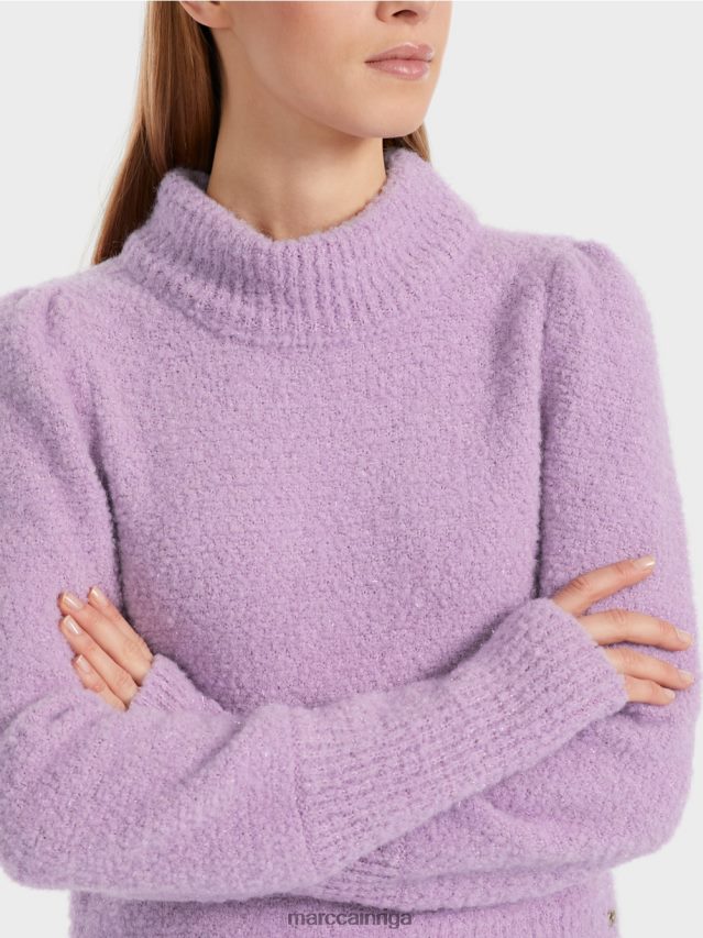 apģērbs spilgta lavanda VRBHXD1040 Marc Cain spīdīgs džemperis, adīts Vācijā