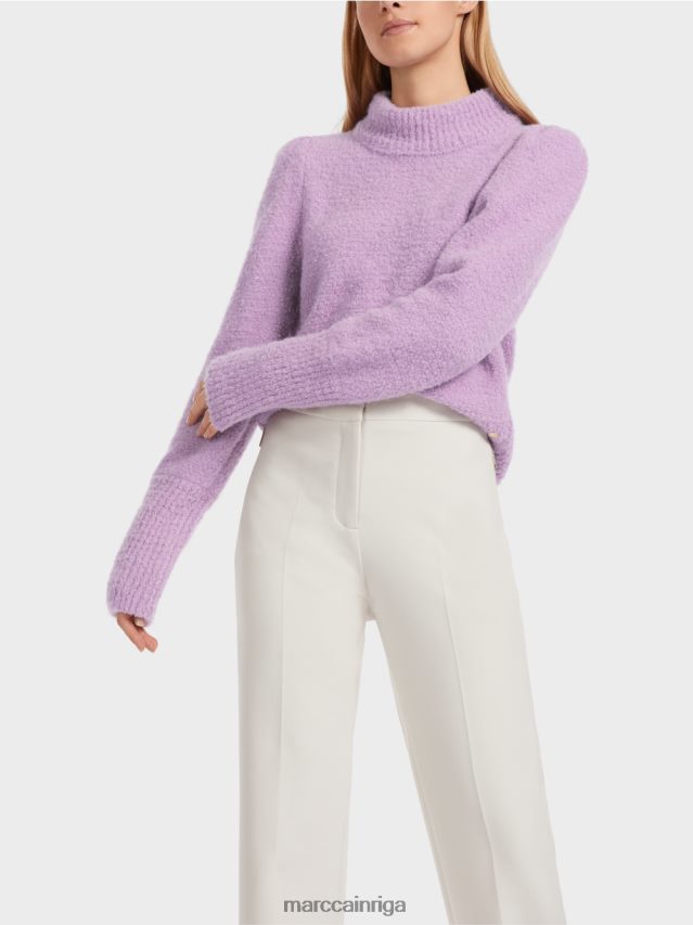 apģērbs spilgta lavanda VRBHXD1040 Marc Cain spīdīgs džemperis, adīts Vācijā