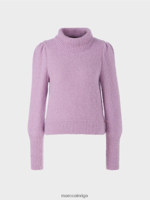 apģērbs spilgta lavanda VRBHXD1040 Marc Cain spīdīgs džemperis, adīts Vācijā