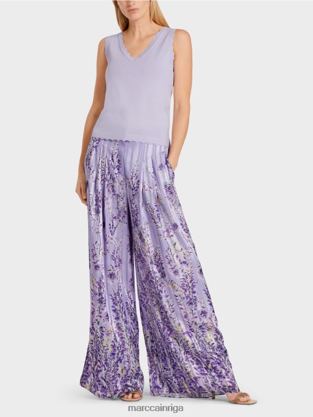 apģērbs spilgti ceriņi VRBHXD1153 Marc Cain trikotāžas viskozes tops