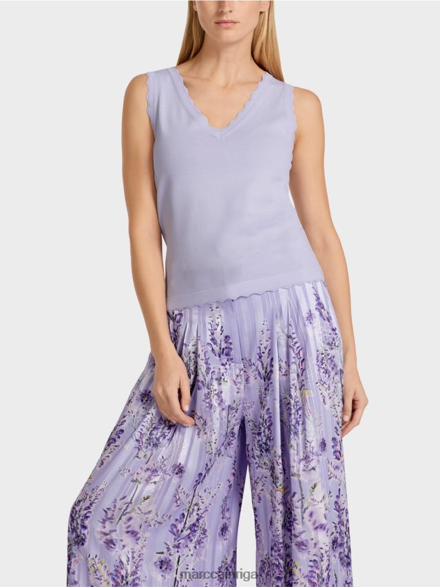 apģērbs spilgti ceriņi VRBHXD1153 Marc Cain trikotāžas viskozes tops