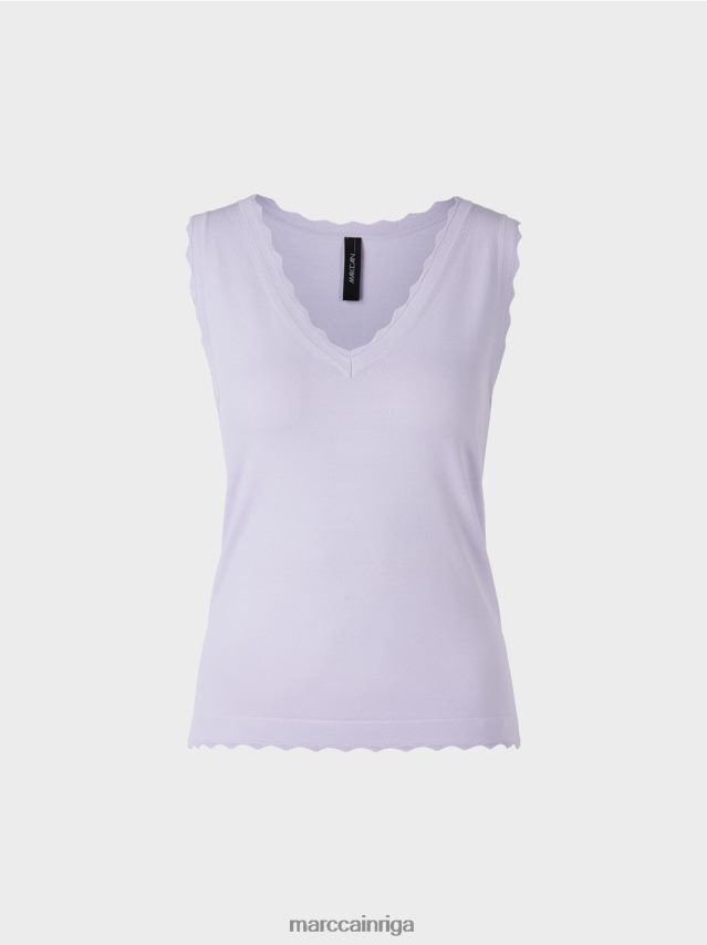 apģērbs spilgti ceriņi VRBHXD1153 Marc Cain trikotāžas viskozes tops