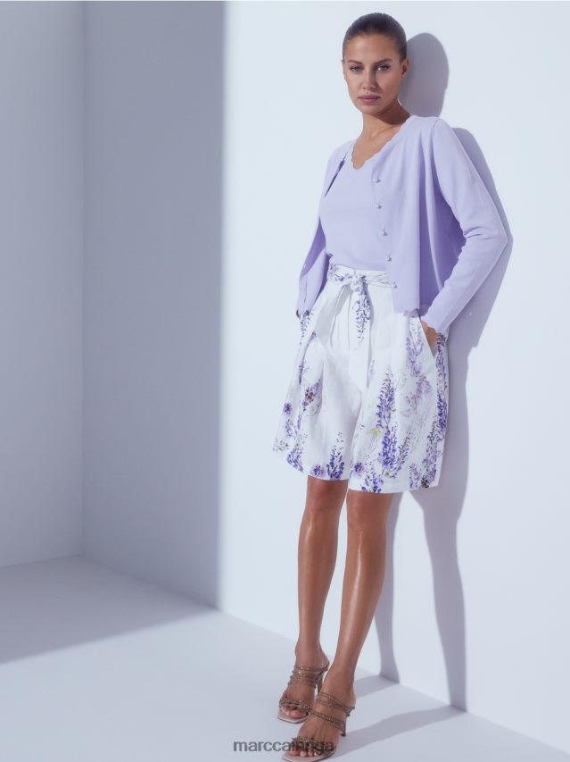 apģērbs spilgti ceriņi VRBHXD1153 Marc Cain trikotāžas viskozes tops