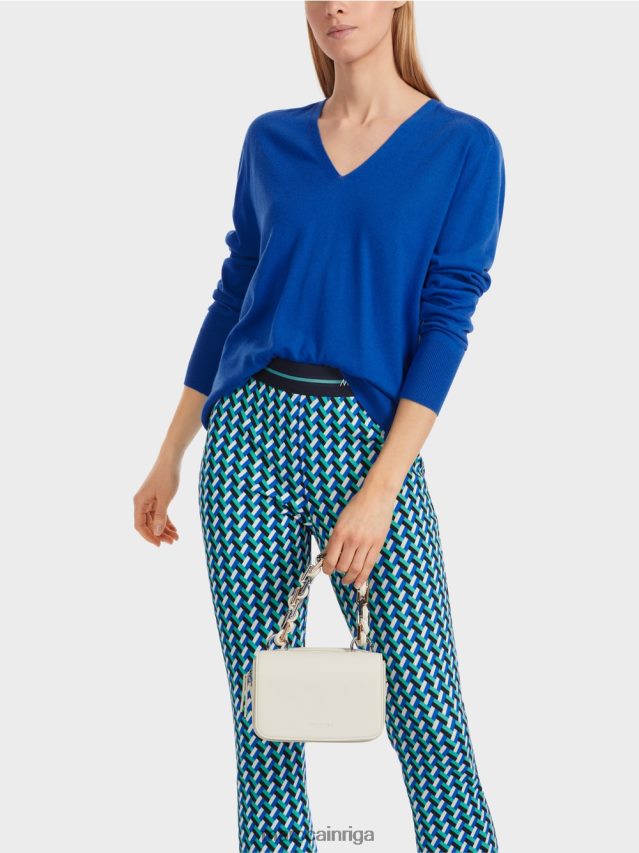 apģērbs spilgti karaliski zila VRBHXD1058 Marc Cain \"pārdomāt kopā\" ​​adīts džemperis