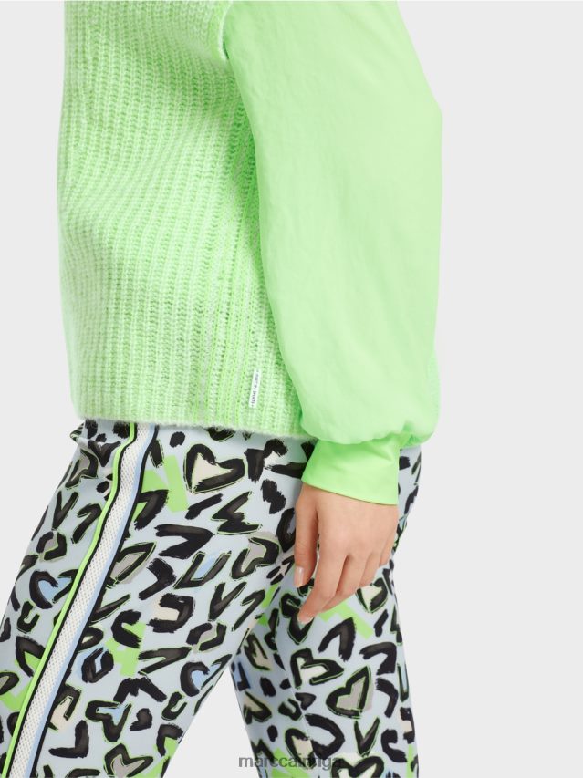 apģērbs spilgti šokējoši zaļš VRBHXD1095 Marc Cain slipover 100 % ražots Vācijā