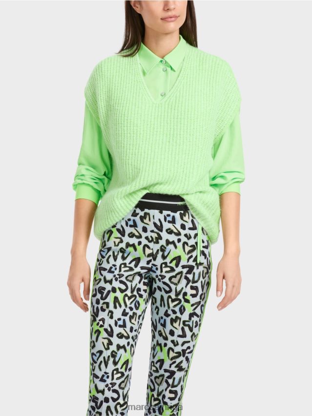 apģērbs spilgti šokējoši zaļš VRBHXD1095 Marc Cain slipover 100 % ražots Vācijā