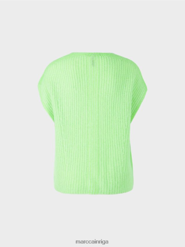 apģērbs spilgti šokējoši zaļš VRBHXD1095 Marc Cain slipover 100 % ražots Vācijā