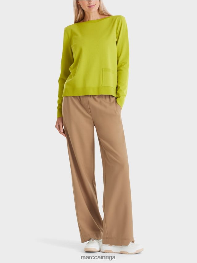 apģērbs spilgti olīvzaļš VRBHXD1042 Marc Cain \"pārdomāt kopā\" ​​džemperis