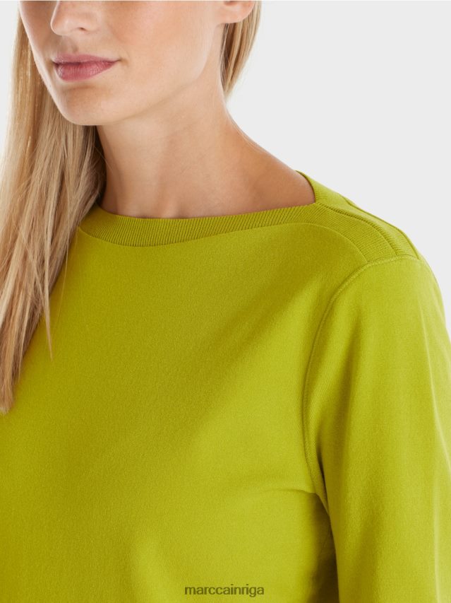 apģērbs spilgti olīvzaļš VRBHXD1042 Marc Cain \"pārdomāt kopā\" ​​džemperis