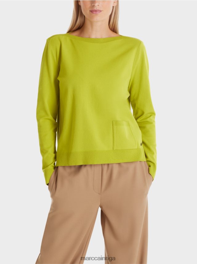 apģērbs spilgti olīvzaļš VRBHXD1042 Marc Cain \"pārdomāt kopā\" ​​džemperis