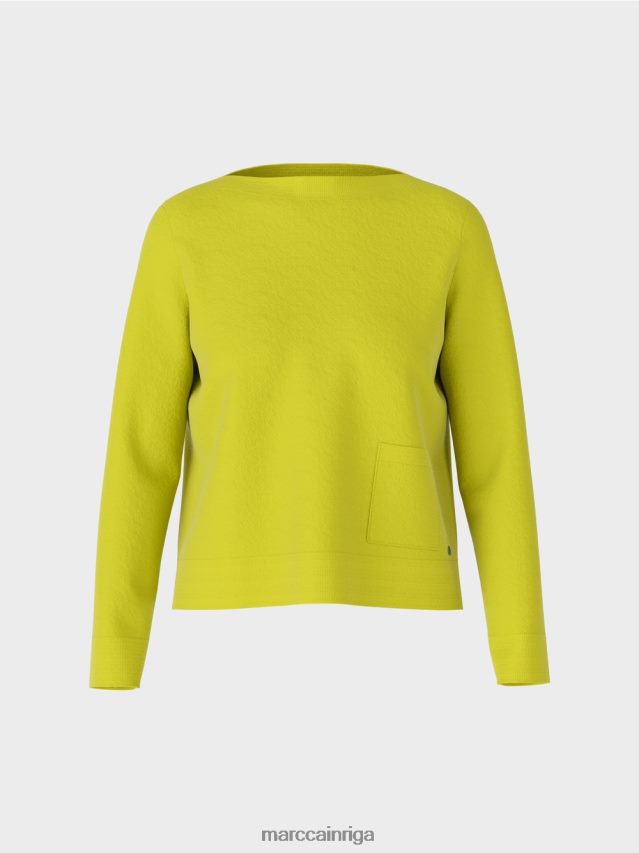 apģērbs spilgti olīvzaļš VRBHXD1042 Marc Cain \"pārdomāt kopā\" ​​džemperis