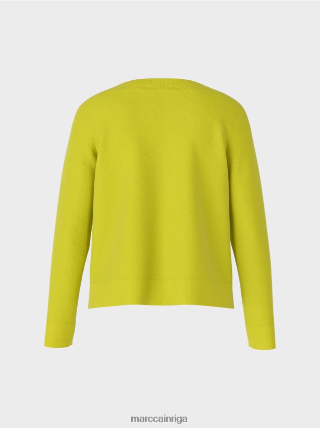 apģērbs spilgti olīvzaļš VRBHXD1042 Marc Cain \"pārdomāt kopā\" ​​džemperis