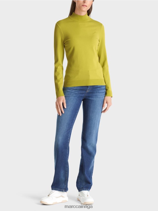 apģērbs spilgti olīvzaļš VRBHXD1075 Marc Cain smalka adīta "pārdomāt kopā" ​​džemperis