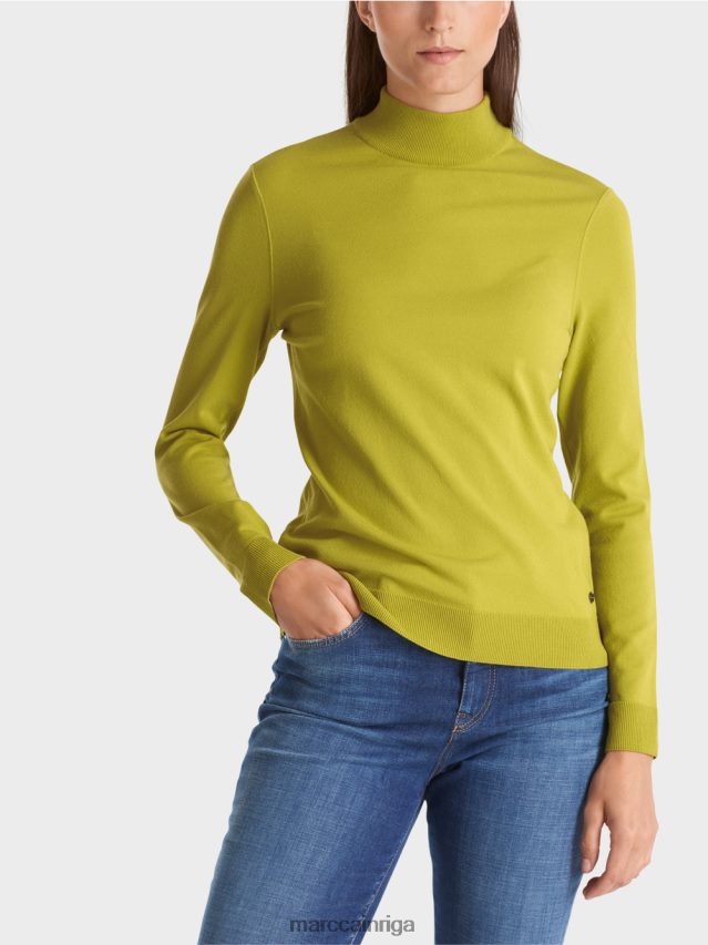 apģērbs spilgti olīvzaļš VRBHXD1075 Marc Cain smalka adīta \"pārdomāt kopā\" ​​džemperis