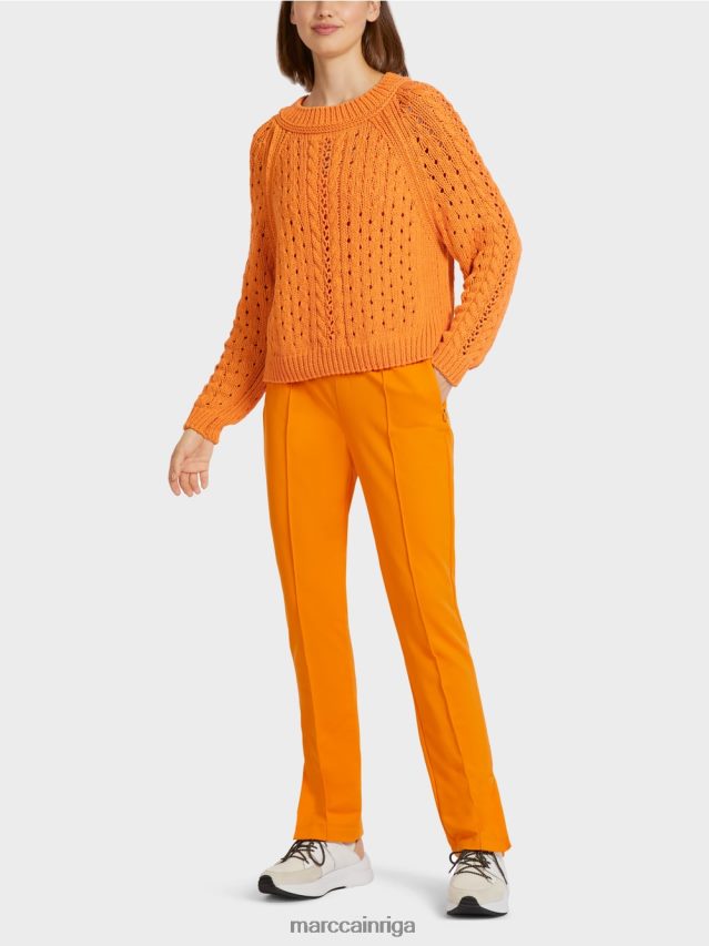 apģērbs spilgti oranža VRBHXD1177 Marc Cain rakstains džemperis "adīts Vācijā"