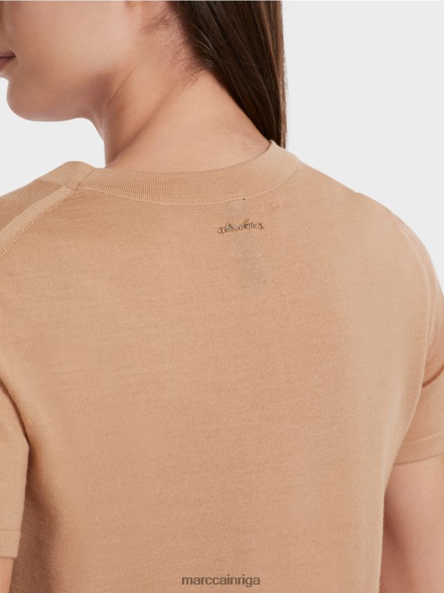 apģērbs spilgts īriss VRBHXD1091 Marc Cain \"pārdomāt kopā\" ​​džemperis ar īsām piedurknēm