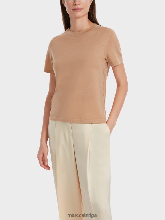 apģērbs spilgts īriss VRBHXD1091 Marc Cain \"pārdomāt kopā\" ​​džemperis ar īsām piedurknēm