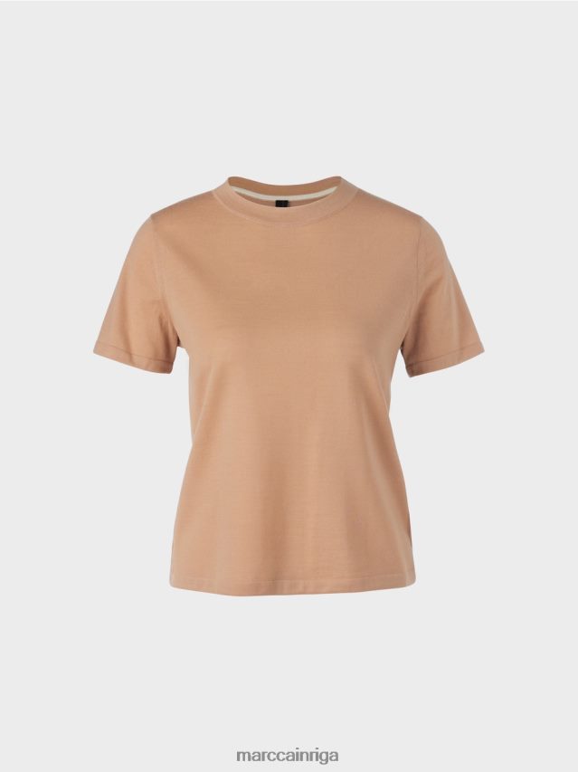 apģērbs spilgts īriss VRBHXD1091 Marc Cain \"pārdomāt kopā\" ​​džemperis ar īsām piedurknēm