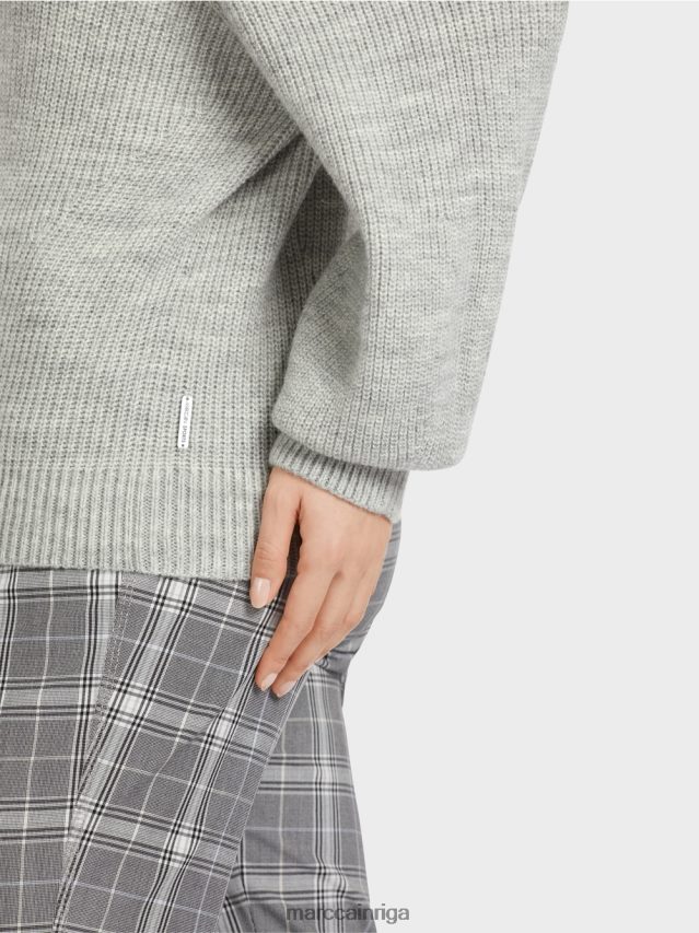 apģērbs sudrabaini pelēks VRBHXD1104 Marc Cain džemperis - adīts Vācijā