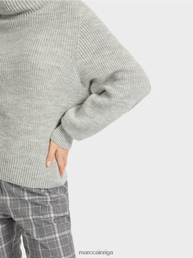 apģērbs sudrabaini pelēks VRBHXD1104 Marc Cain džemperis - adīts Vācijā