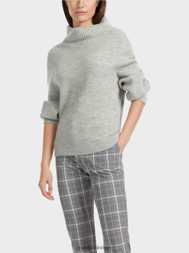 apģērbs sudrabaini pelēks VRBHXD1104 Marc Cain džemperis - adīts Vācijā