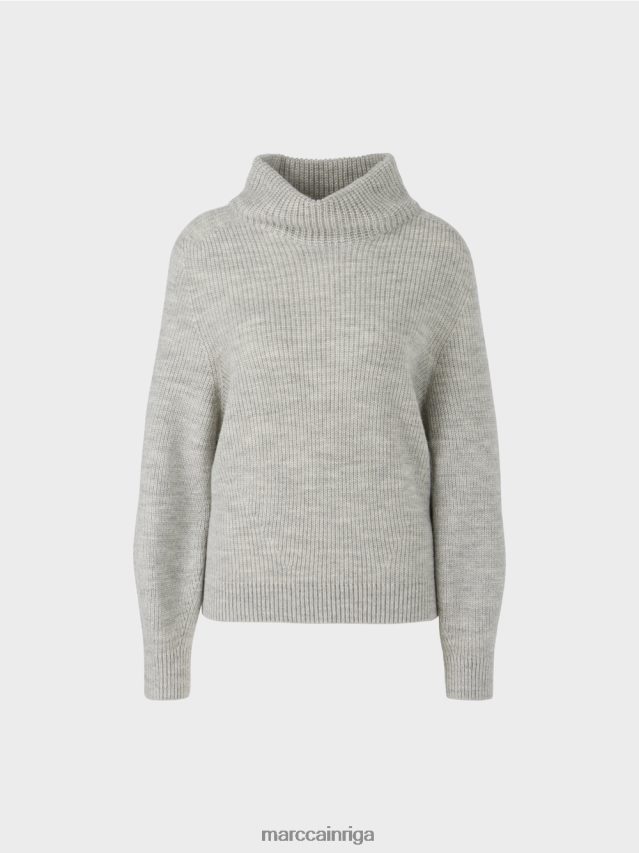 apģērbs sudrabaini pelēks VRBHXD1104 Marc Cain džemperis - adīts Vācijā