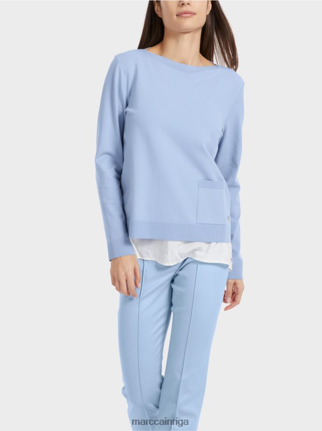 apģērbs tumšas vasaras debesis VRBHXD1069 Marc Cain \"pārdomāt kopā\" ​​džemperis