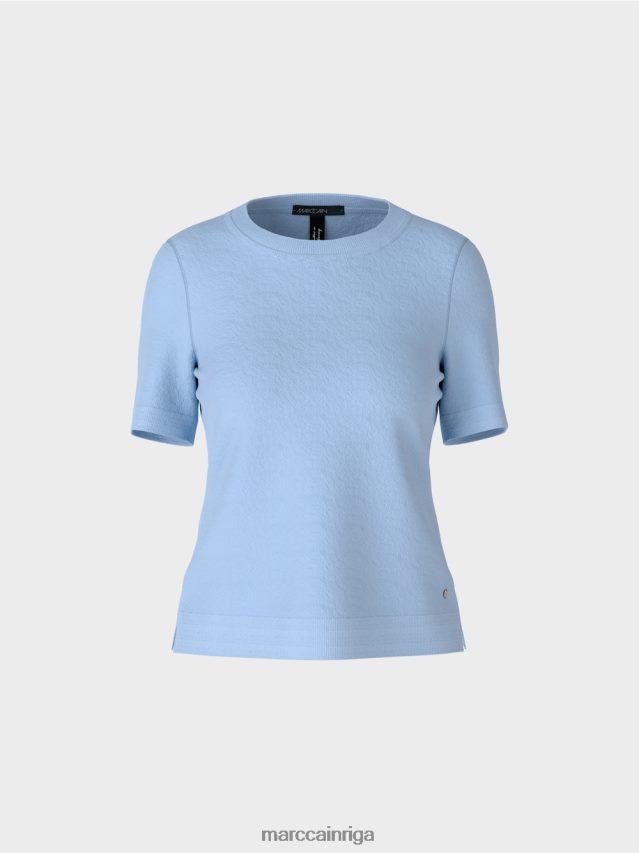 apģērbs tumšas vasaras debesis VRBHXD1072 Marc Cain \"pārdomāt kopā\" ​​džemperis ar īsām piedurknēm