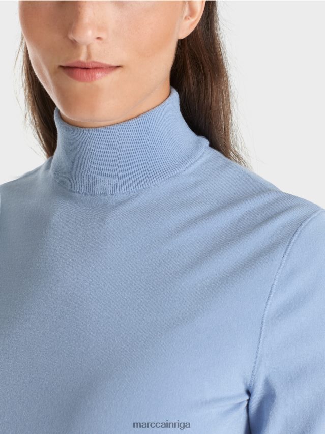 apģērbs tumšas vasaras debesis VRBHXD1074 Marc Cain smalka adīta \"pārdomāt kopā\" ​​džemperis