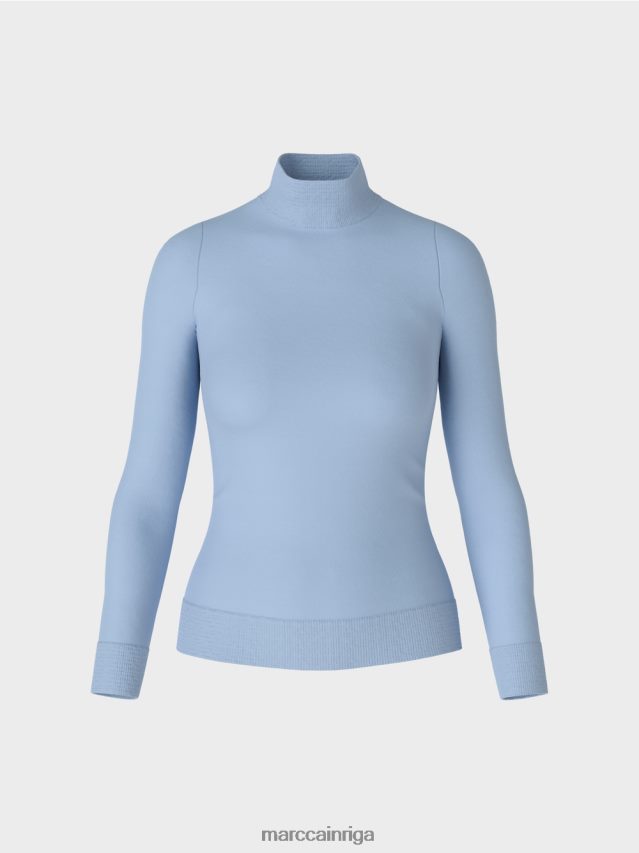 apģērbs tumšas vasaras debesis VRBHXD1074 Marc Cain smalka adīta \"pārdomāt kopā\" ​​džemperis