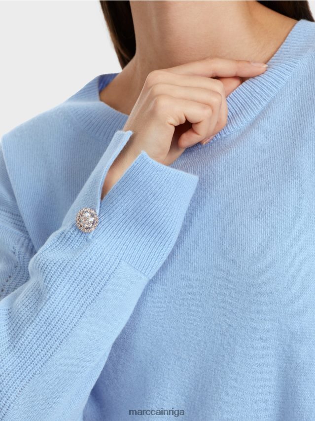 apģērbs tumšas vasaras debesis VRBHXD1080 Marc Cain \"pārdomāt kopā\" ​​adīts džemperis