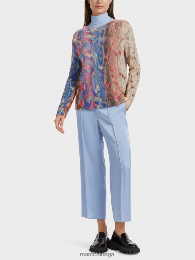 apģērbs tumšas vasaras debesis VRBHXD1081 Marc Cain krāsains džemperis adīts Vācijā