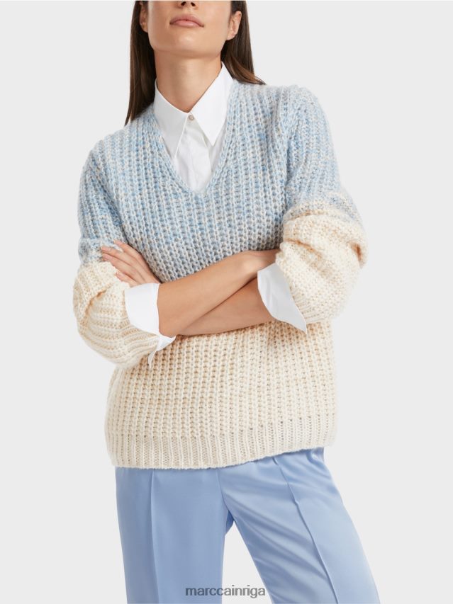 apģērbs tumšas vasaras debesis VRBHXD1083 Marc Cain džemperis - adīts Vācijā