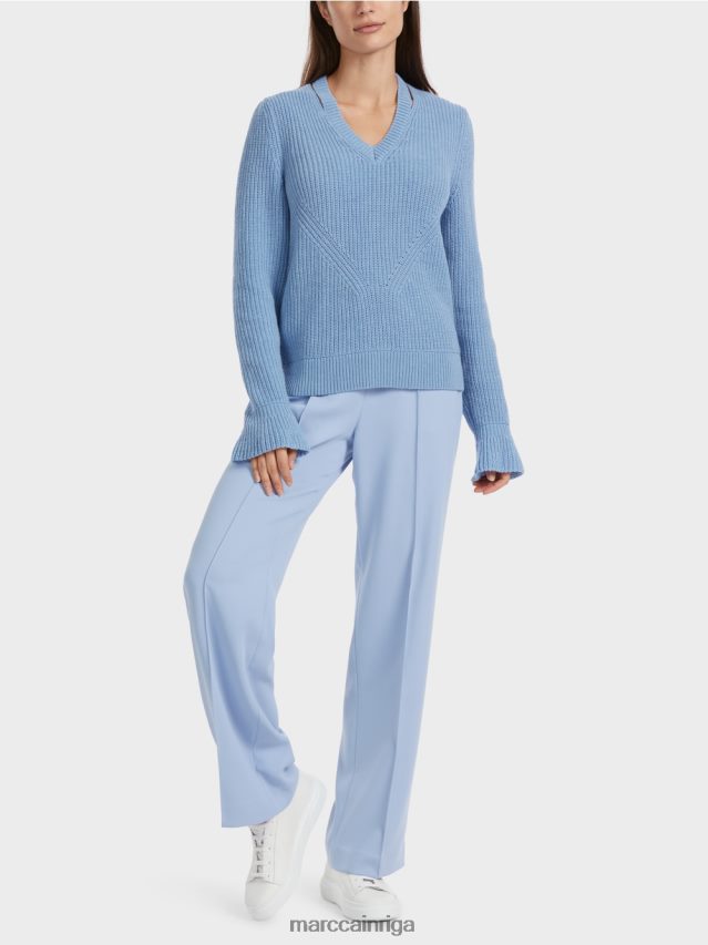 apģērbs tumšas vasaras debesis VRBHXD1085 Marc Cain elegants Vācijā adīts džemperis