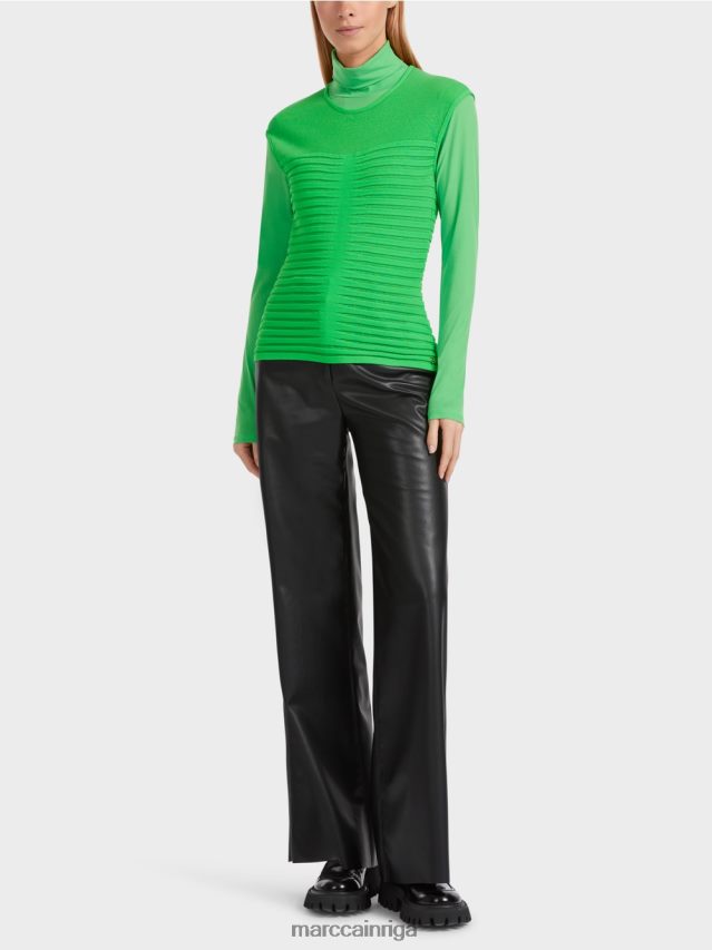 apģērbs tumši ābolu zaļš VRBHXD1034 Marc Cain svītrains "pārdomāt kopā" ​​tops