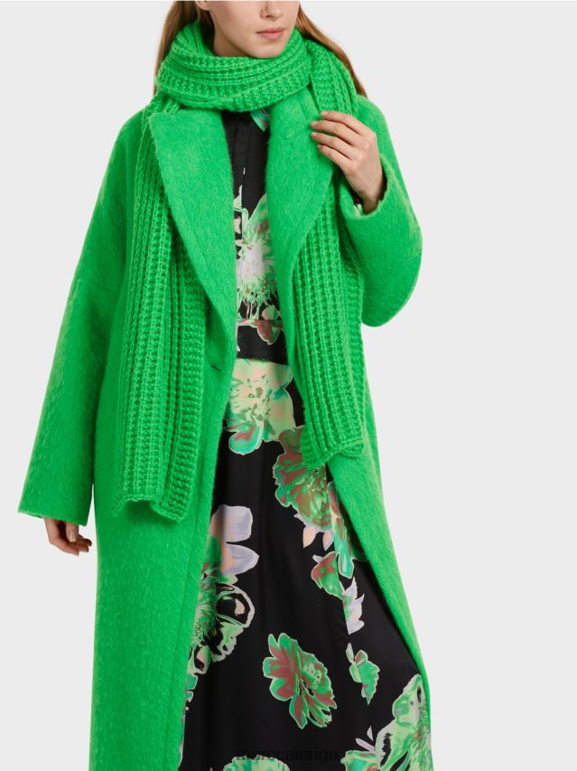 apģērbs tumši ābolu zaļš VRBHXD1036 Marc Cain rievota šalle, adīta Vācijā