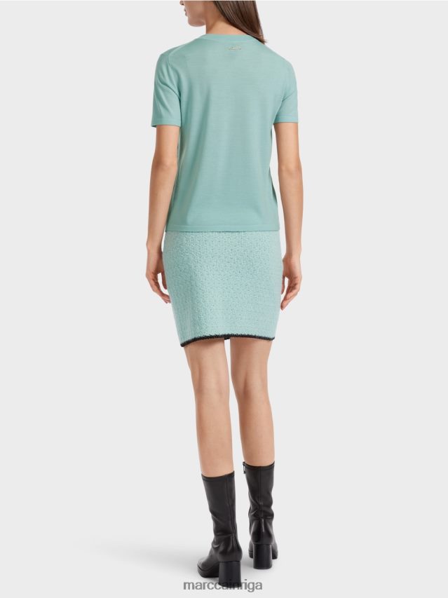 apģērbs tumši debeszils VRBHXD1113 Marc Cain \"pārdomāt kopā\" ​​džemperis ar īsām piedurknēm