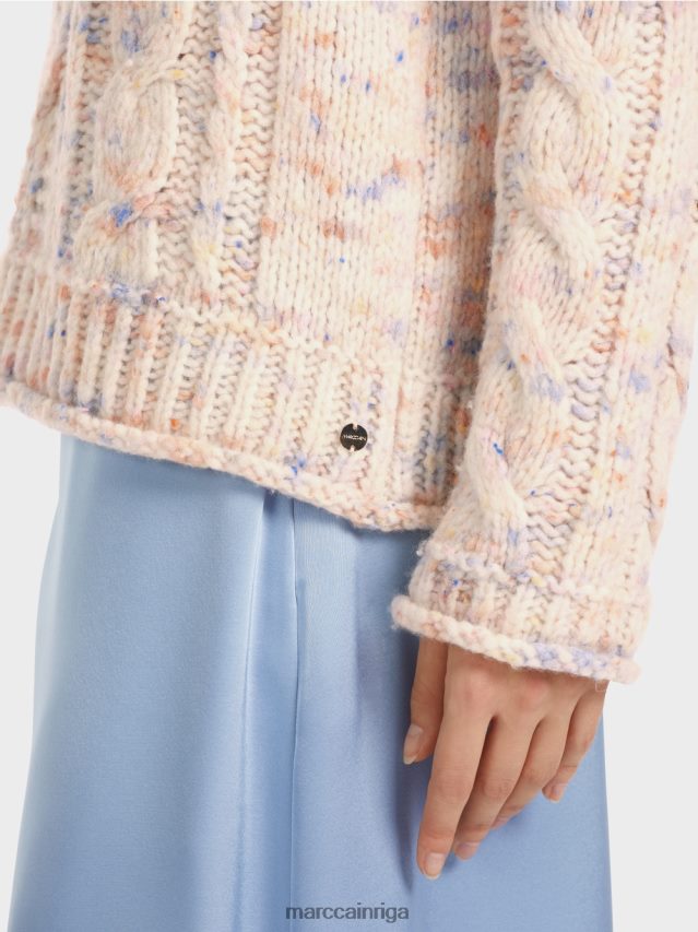 apģērbs tumšs krēms VRBHXD1082 Marc Cain kabeļa adīts džemperis, adīts Vācijā