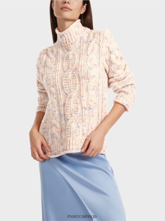 apģērbs tumšs krēms VRBHXD1082 Marc Cain kabeļa adīts džemperis, adīts Vācijā