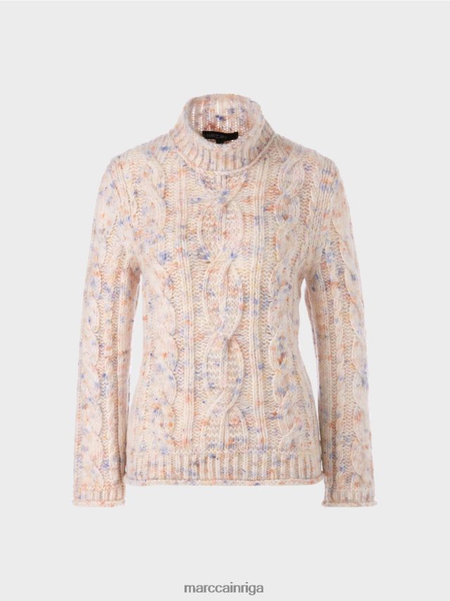 apģērbs tumšs krēms VRBHXD1082 Marc Cain kabeļa adīts džemperis, adīts Vācijā