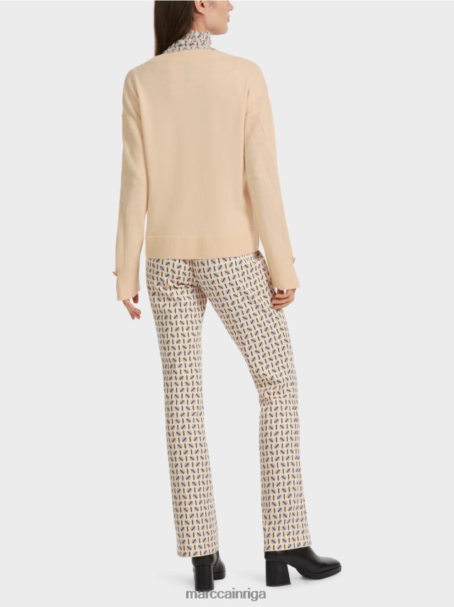 apģērbs tumšs krēms VRBHXD1084 Marc Cain \"pārdomāt kopā\" ​​adīts džemperis