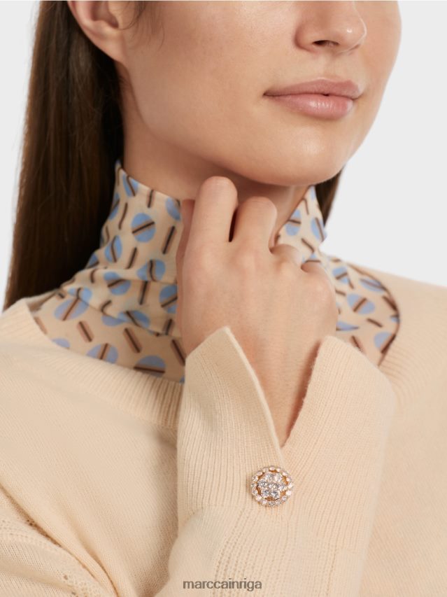 apģērbs tumšs krēms VRBHXD1084 Marc Cain \"pārdomāt kopā\" ​​adīts džemperis