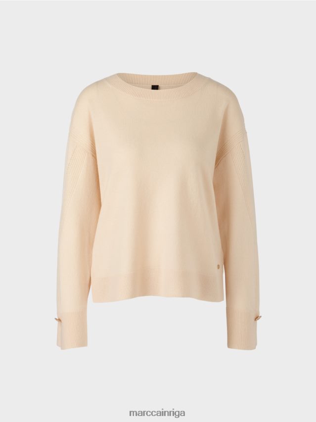 apģērbs tumšs krēms VRBHXD1084 Marc Cain \"pārdomāt kopā\" ​​adīts džemperis