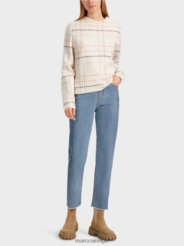 apģērbs tumšs krēms VRBHXD1088 Marc Cain čekas džemperis adīts Vācijā