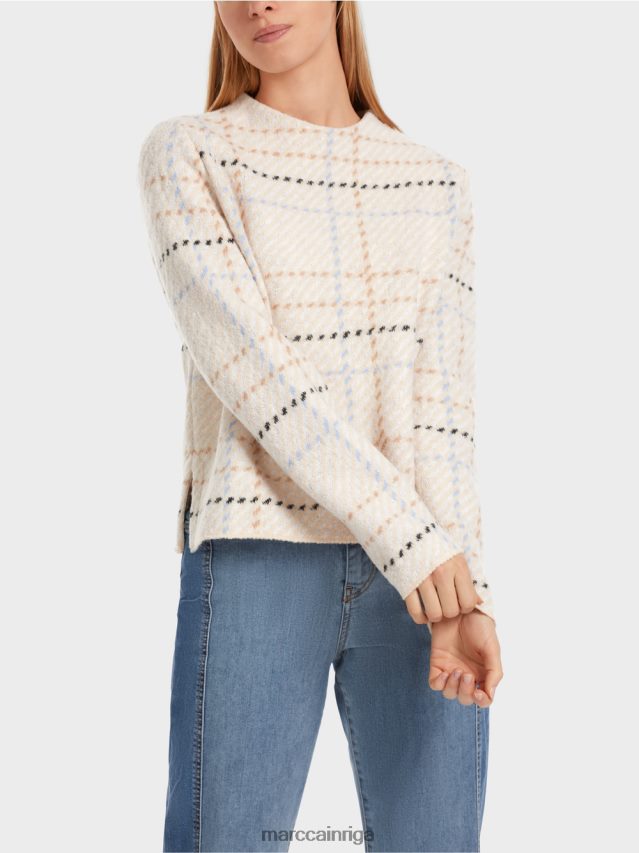 apģērbs tumšs krēms VRBHXD1088 Marc Cain čekas džemperis adīts Vācijā