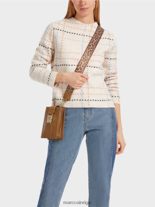 apģērbs tumšs krēms VRBHXD1088 Marc Cain čekas džemperis adīts Vācijā