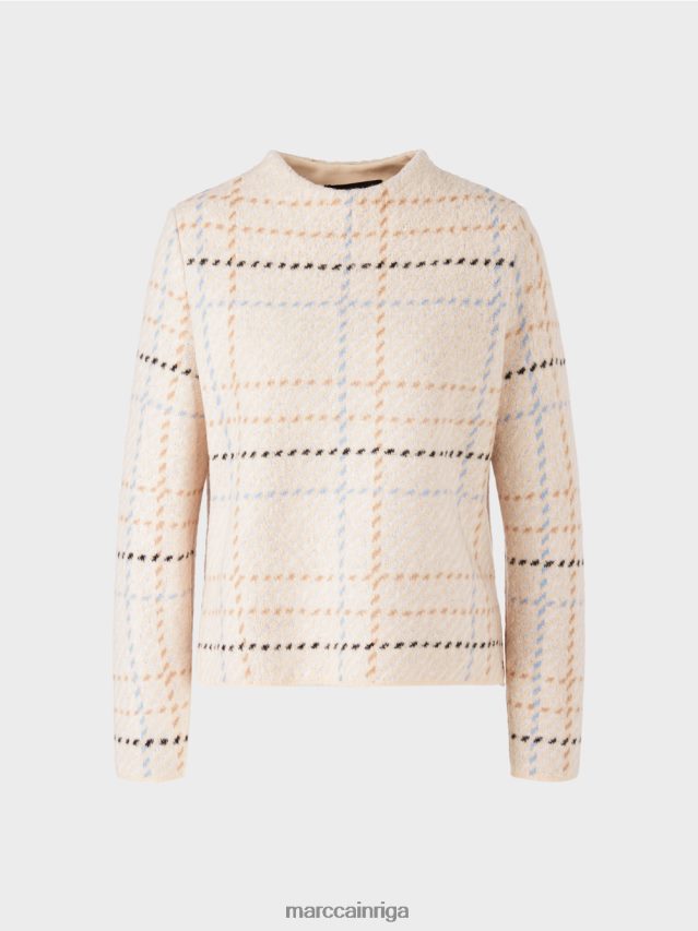 apģērbs tumšs krēms VRBHXD1088 Marc Cain čekas džemperis adīts Vācijā