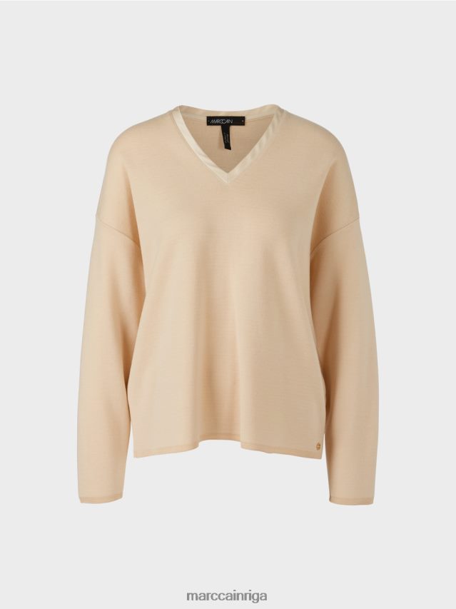 apģērbs tumšs krēms VRBHXD1089 Marc Cain džemperis - adīts Vācijā